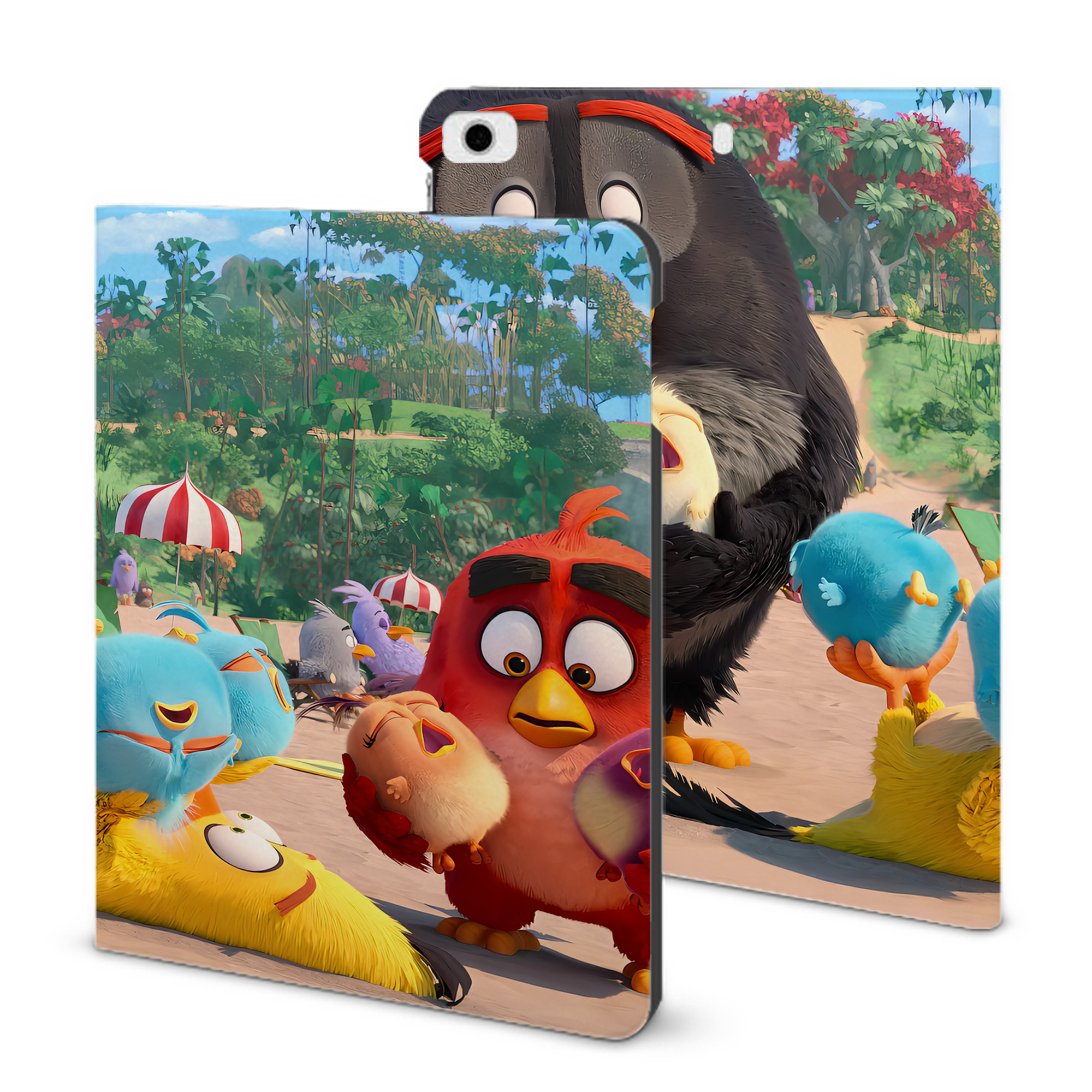 （画像用） Angry Birds アングリーバード IPad ケース ブック型 PUレザー TPU 耐衝撃 軽量 薄型 ペン収納なし 全面保護 IPad 各モデル対応
